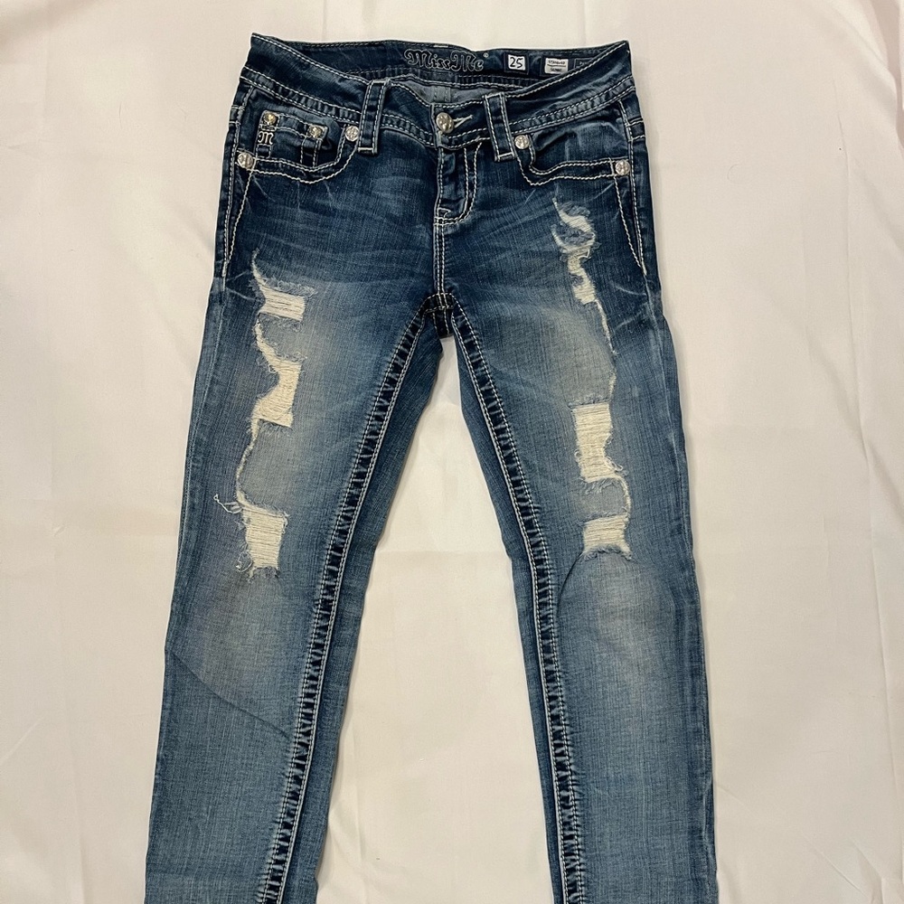 Miss Me Women’s Distressed Skinny Jeans Size: 25